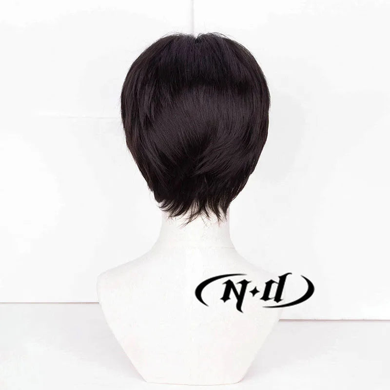 Attack on Titan Levi Ackerman Cosplay Wig – Short Black Heat-Resistant Synthetic Hair 5