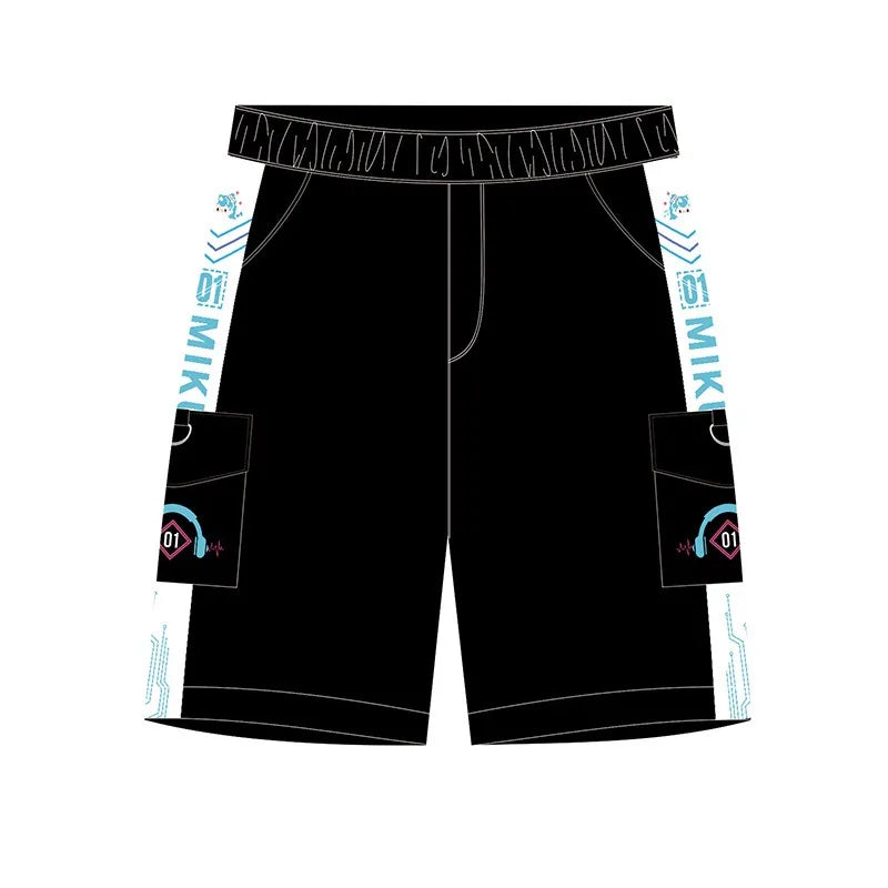 New Hot Sale Pant Anime Mikuu Men Women Cotton Casual Pants Black Pants Men Cargo Pants Sweatpant Fashion shorts Unisex