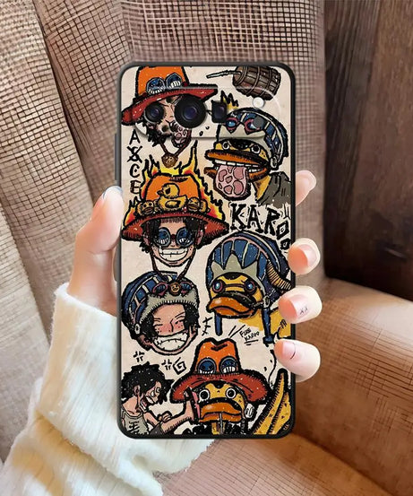 O-One P-Pieces Anime Case for Google Pixel 8a 7 Pro 9 Pro XL 6a 9a 8 Pro 6 Pro 7a Soft Cover