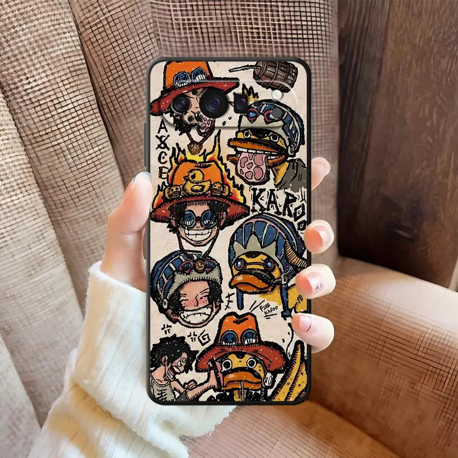 O-One P-Pieces Anime Case for Google Pixel 8a 7 Pro 9 Pro XL 6a 9a 8 Pro 6 Pro 7a Soft Cover