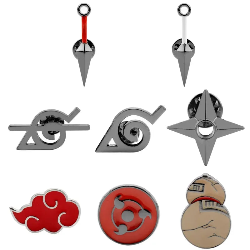 Japanese Ninja Cartoon Brooch – Naruto Anime Enamel Pin & Backpack Badge 4
