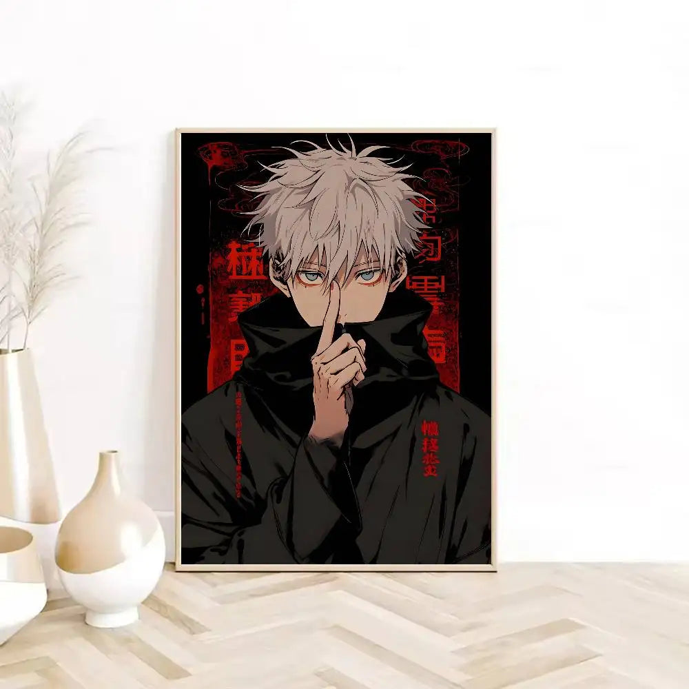 Anime Jujutsu Kaisen Gojo Satoru Poster – Self-Adhesive Waterproof Wall Sticker Decor 7