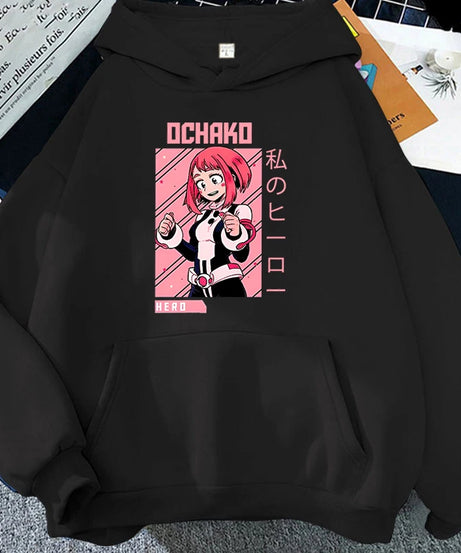New Fashion Autumn Winter Sweatshirts Anime Ochaco Uraraka Printing Hoodies Fashion Women Men Streetwear Long Sleeve Pullover