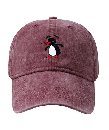 Noot Baseball Cap Men High Quality Washed Cotton Women  Sun Protection Visor Snapback Penguin TV Spring Summer Sun Hat Wholesale
