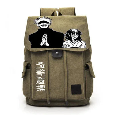 Jujutsu Kaisen Anime Backpack Cosplay Gojo Unisex Students School Bag Large Capacity Bookbag Laptop Travel Rucksack Outdoor Bag