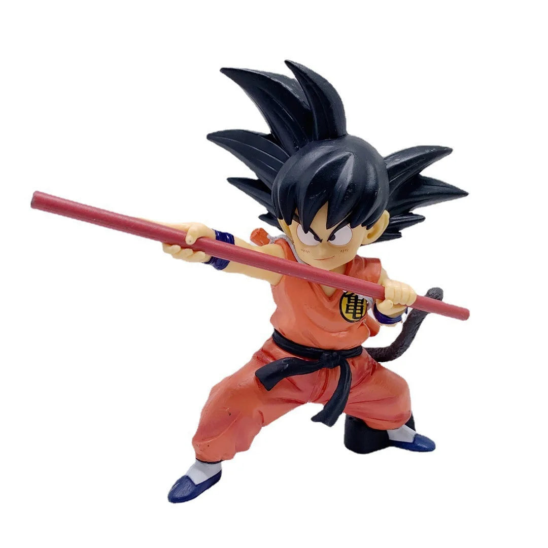 Anime Dragon Ball Figure Childhood Son Goku Action Figure PVC Model Toy Statue Doll Collection Desktop Decoration Kids Gift 14cm