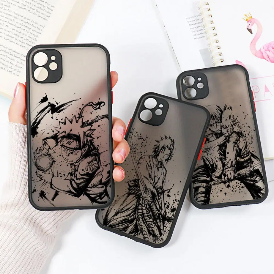 U-Uzumaki Anime U-Uchihas-Sasukes-Itachis Coque iPhone14 Cases For iPhone 11 13 14 12 Pro Max Mini XS XR SE 7 8 Plus Matte Cover