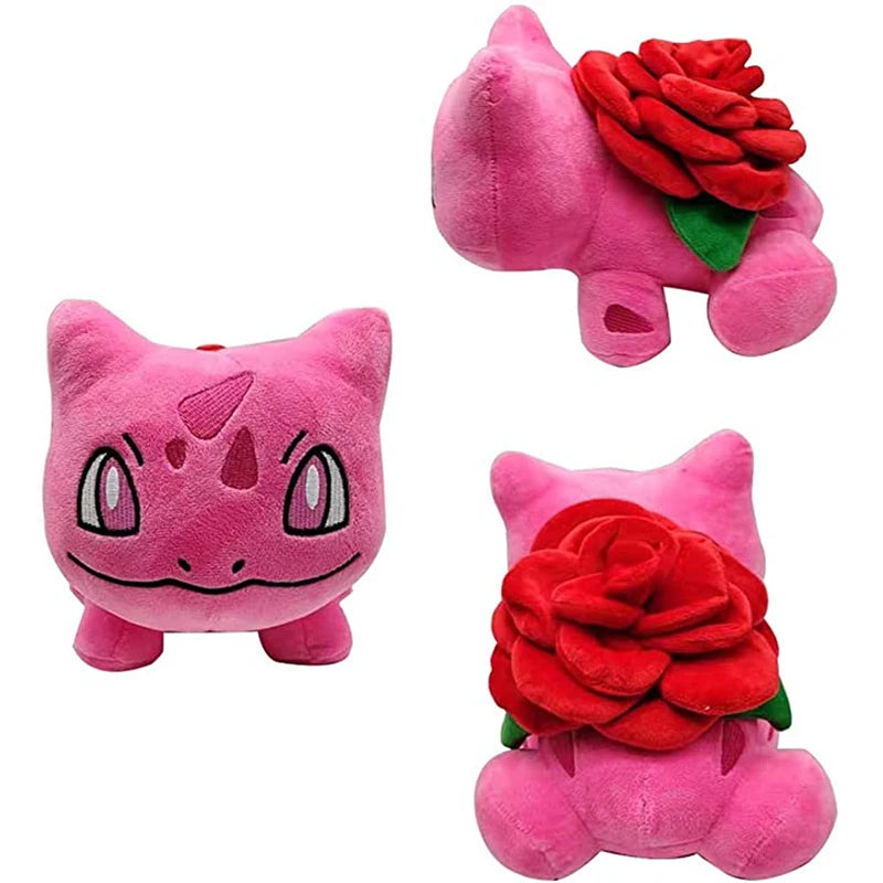 20cm Cute Pokemon Rose Edition Bulbasaur Venusaur Anime Plush Doll Pillow Cushion Toy Gift