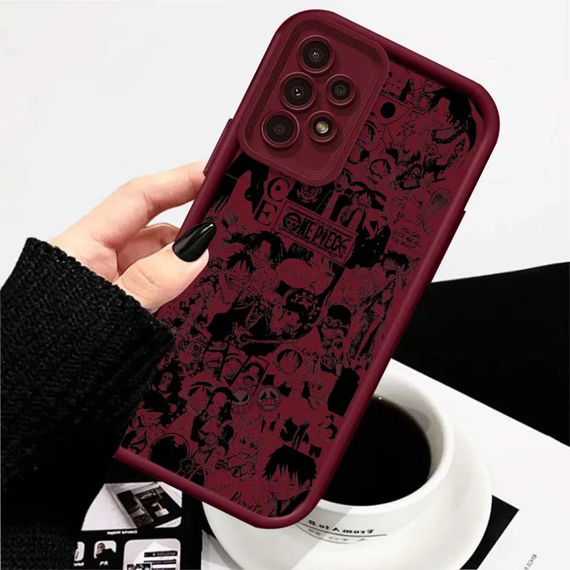One Piece Nami D. Luffy Cute For Samsung A71 A52 A51 A34 A33 A22 A16 A15 A13 A04 A06 Note 20 Ultra 5G Eye Ladder Phone Case