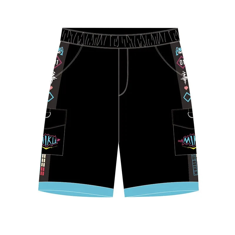 New Hot Sale Pant Anime Mikuu Men Women Cotton Casual Pants Black Pants Men Cargo Pants Sweatpant Fashion shorts Unisex
