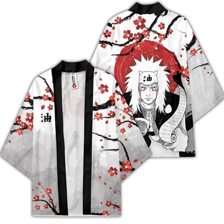 Uchiha Itachi shirt  Kimono Cardigan Print Crow Loose Blouse Shirt Haori Obi Asian Clothes Harajuku Streetwear