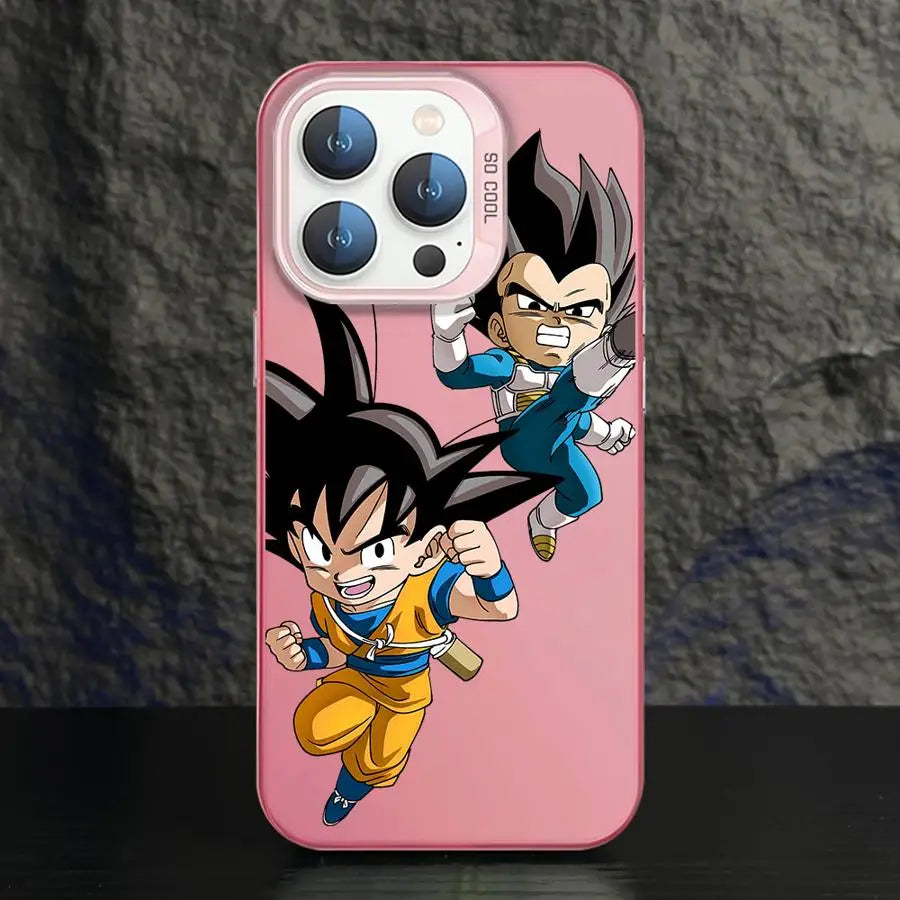 Phone Case for iPhone 14 15 16 Plus 17 Air 16e 11 12 13 Pro Max Shell Dragon Ball Vegeta Goku Dragons