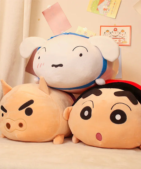 35cm New Style Anime Crayon ShinChans Figures Shinchan Cute Pillow Kawaii Nohara Shiro Buriburizaemon Girl Room Decoration Gifts