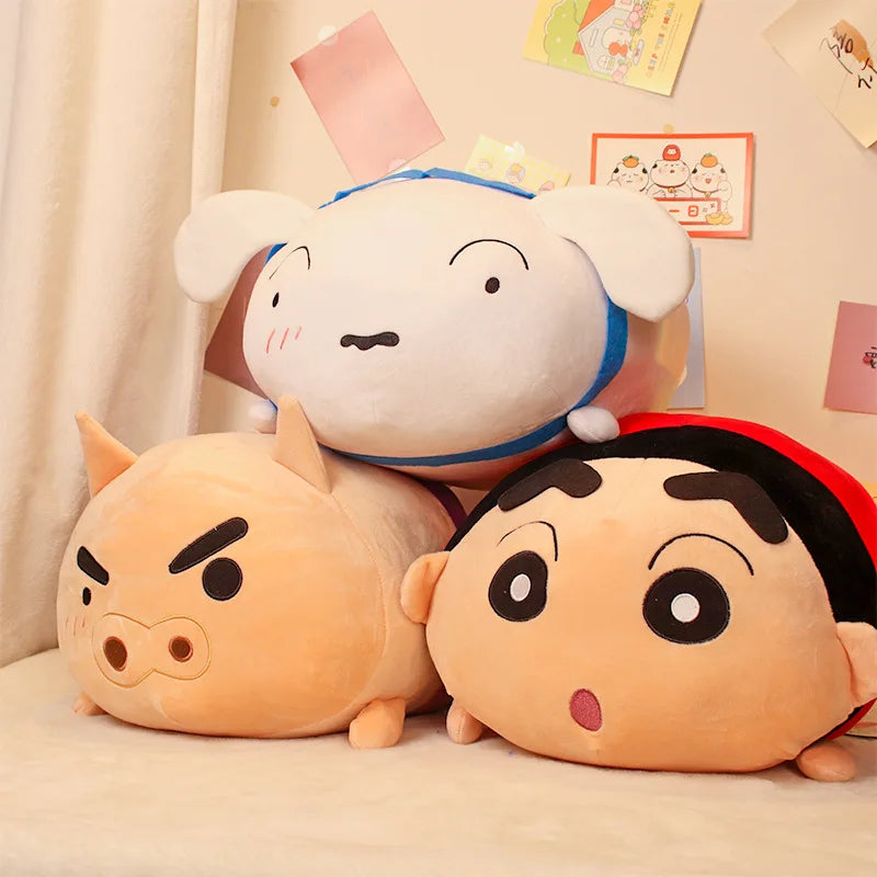 35cm New Style Anime Crayon ShinChans Figures Shinchan Cute Pillow Kawaii Nohara Shiro Buriburizaemon Girl Room Decoration Gifts