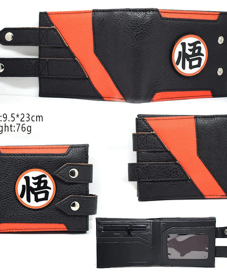 Dragon Ball PU Wallet – Son Goku & Bulma Foldable Anime Coin Purse