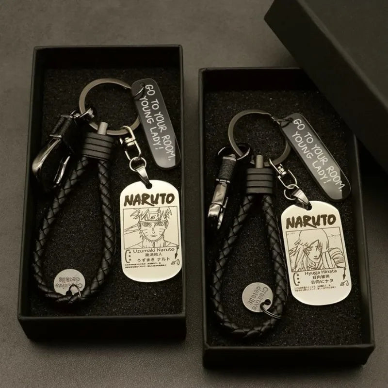 Uzumaki Naruto keychain Naruto new Namikaze Minato Akatsuki organization Sasuke decorative car keychain pendant gift wholesale