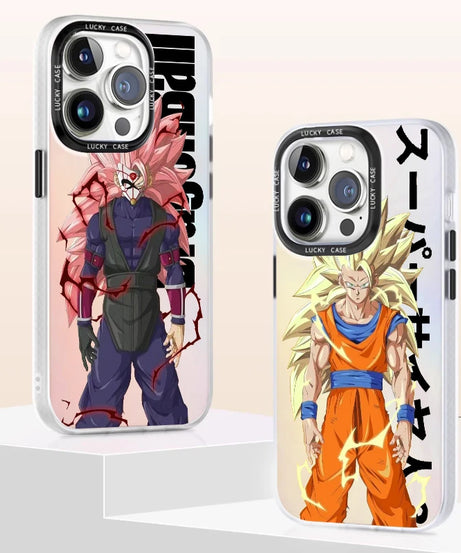 Goku & Gohan Laser Gradient Case – Dragon Ball iPhone 7–15 Pro Max