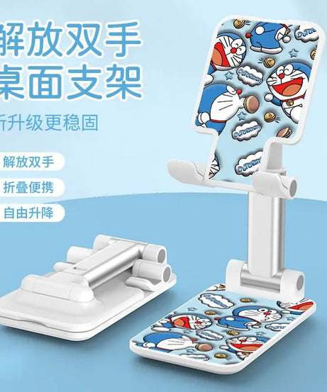 Doraemon mobile phone desktop stand cute personality portable folding lazy tablet telescopic universal holiday gift