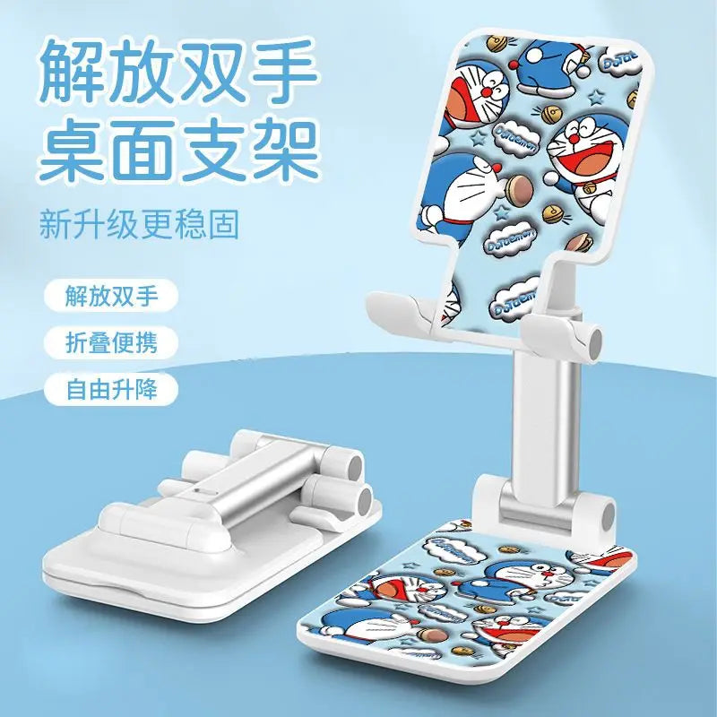 Doraemon mobile phone desktop stand cute personality portable folding lazy tablet telescopic universal holiday gift