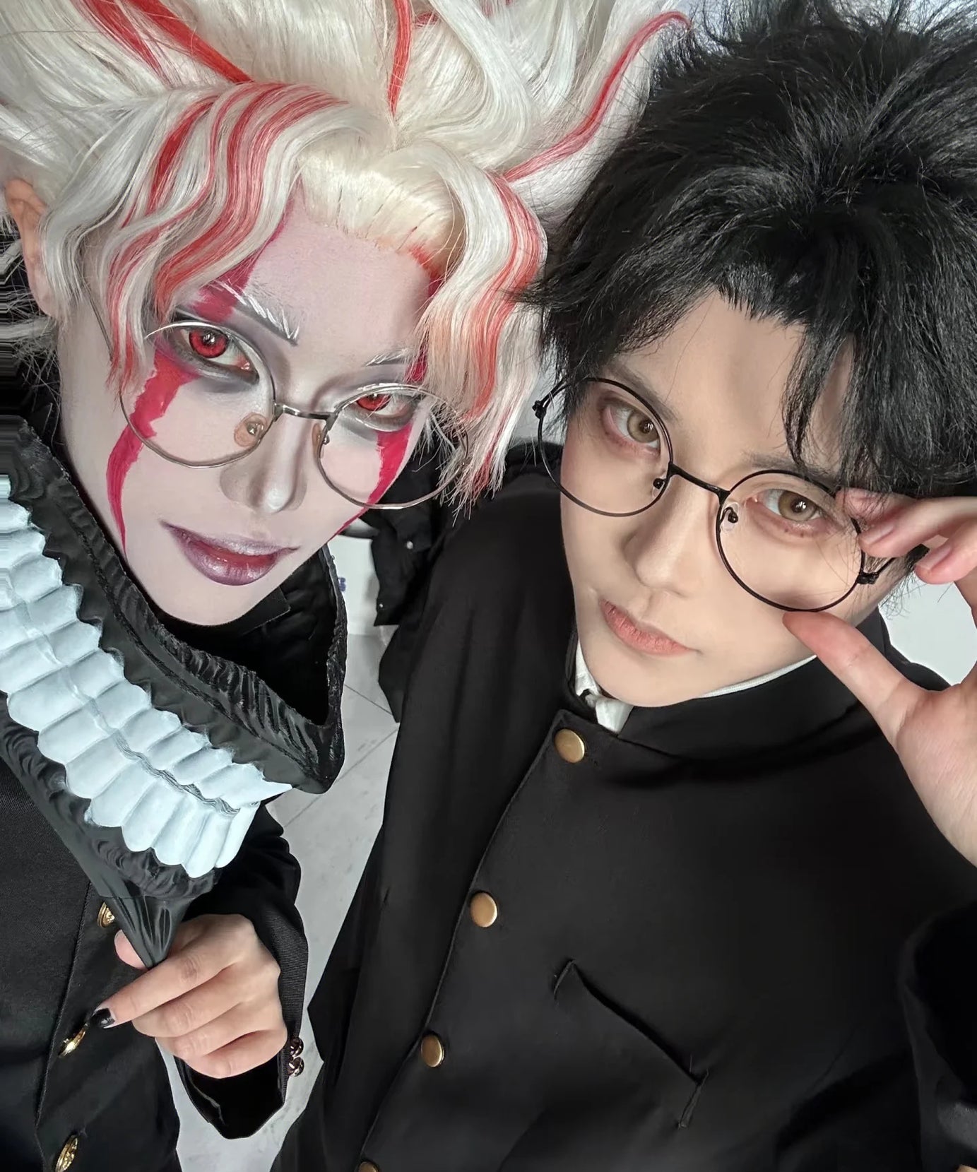 Ken Takakura Cosplay Costume Wig Anime Dandadan Okarun School Uniform Black Jacket Pants Gakuran Glasses Halloween Party Men