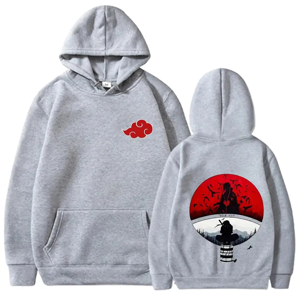 Anime Naruto Vintage Printed Hoodie – 100% Cotton Heavyweight Pullover Sweatshirt for Adults 7