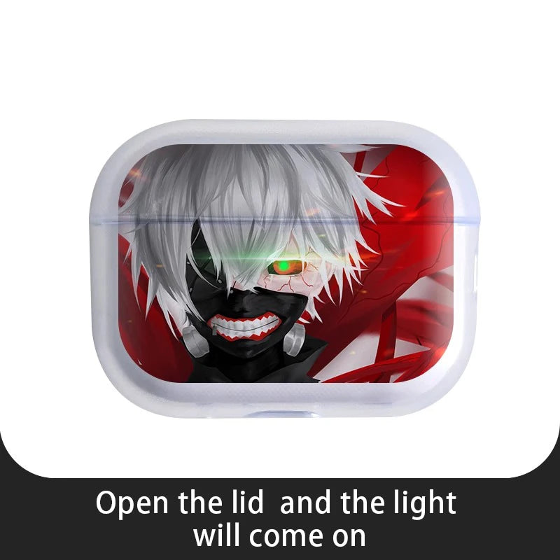 Tokyo Ghoul Anime Kaneki Ken Soft silicone TPU Case For AirPods Pro 1 2 3 4 Silicone Wireless Bluetooth Earphone Box Cover