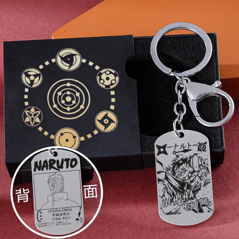 Naruto Titanium Steel Anime Keychain Pendant – Uchiha Itachi, Sasuke & Kakashi 5