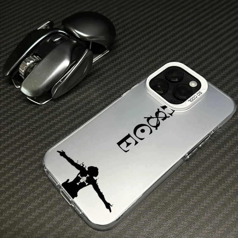 One Piece Logo iPhone 15 14 13 12 11 8 7 XS XR X Pro Max Plus  Case - Silver/Colorful