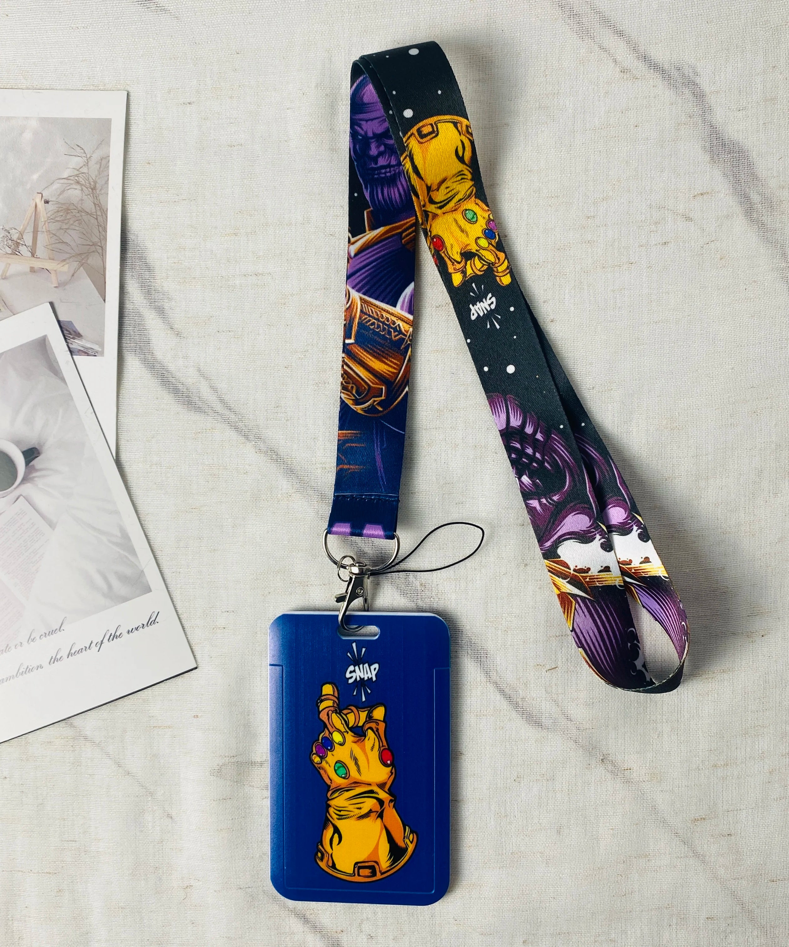 Anime Characters Card Holder Lanyard Keychain ID Credit Bus Card Cover Hang Rope Lariat Lanyard Key Rings Fans Gifts
