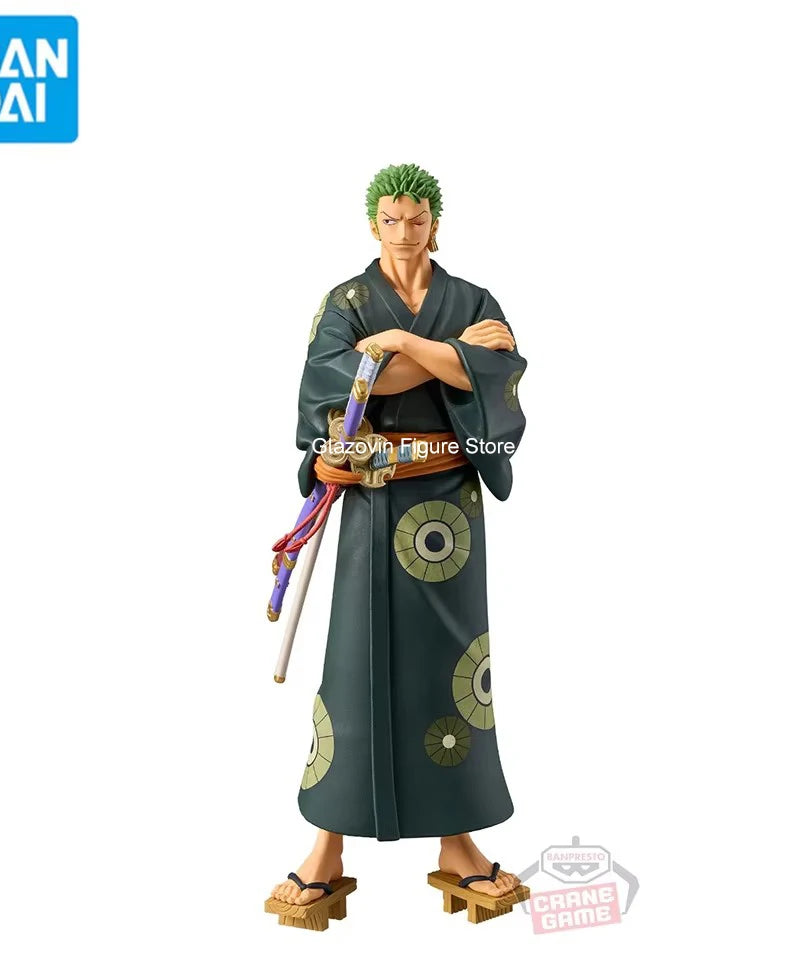 One Piece DXF Wanno Country 17cm Roronoa Zoro Model Toy Decoration Collection Children Birthday Gift