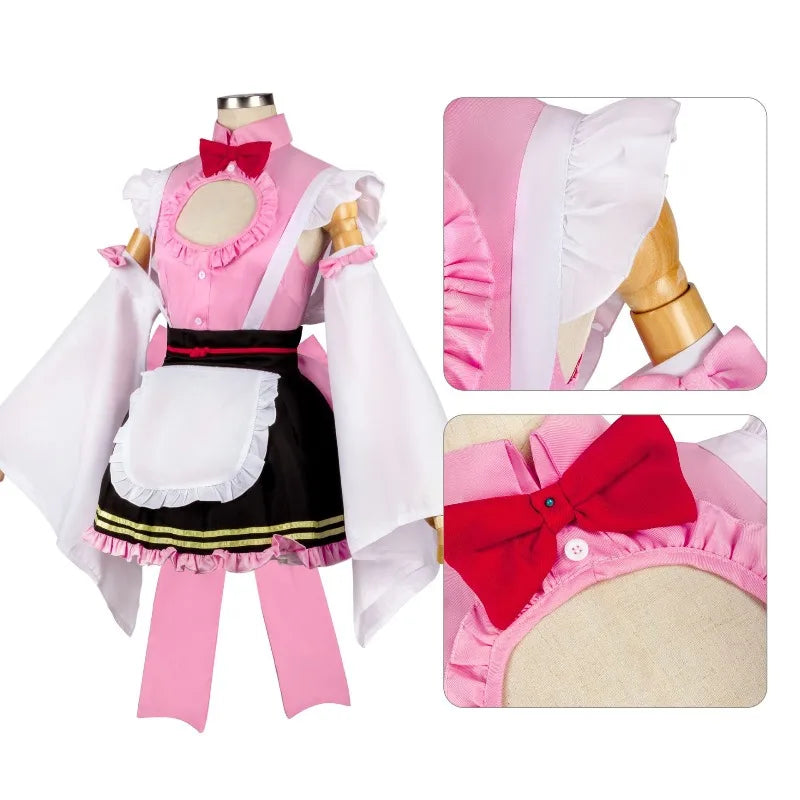 Demon Slayer Maid Dress Cosplay Kibutsuji Muzan Kamado Nezuko Kocho Shinobu Kanroji Mitsuri Style Lolita Fashion for Daily Wear