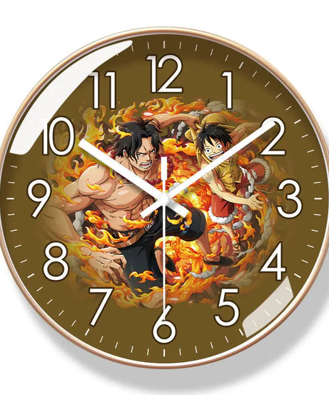 One Piece Wall Clock – Luffy, Zoro & Chopper Silent Quartz Anime Home Decor