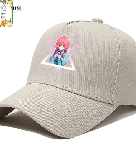 The Quintessential Quintuplets Nakano Ichika Nino Itsuki two-dimensional print hat men's and women's COS baseball cap present