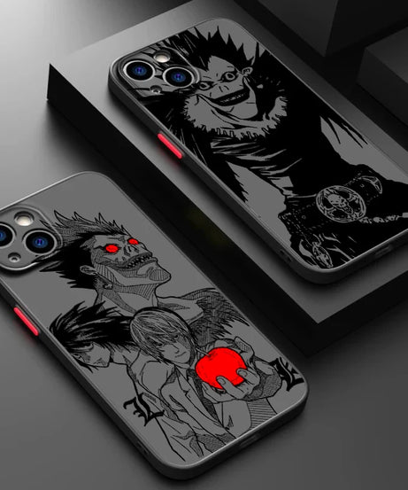 Death Note Cool Art Anime Frosted Translucent For Apple iPhone 16 15 14 13 12 11 XS XR X Pro Max Plus Mini Matte Phone Case