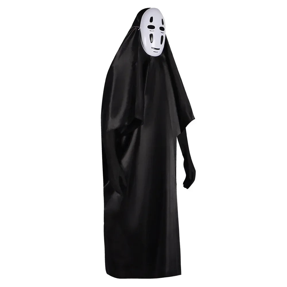 No Face Man Cosplay Costume Unisex Halloween Anime Carnival Party Adult Clothing Including Ghost Mask Gloves Comic Con
