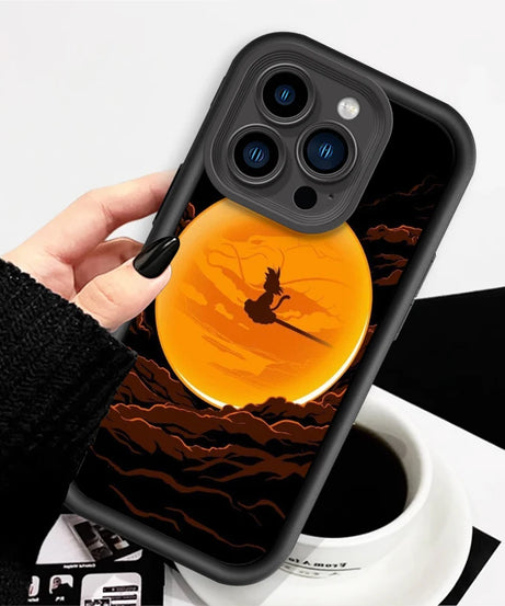 D-Dragon Ball Logo Japan Goku Eye Ladder For Apple iPhone 15 14 13 12 11 XS XR X Pro Max Plus Soft Phone Case