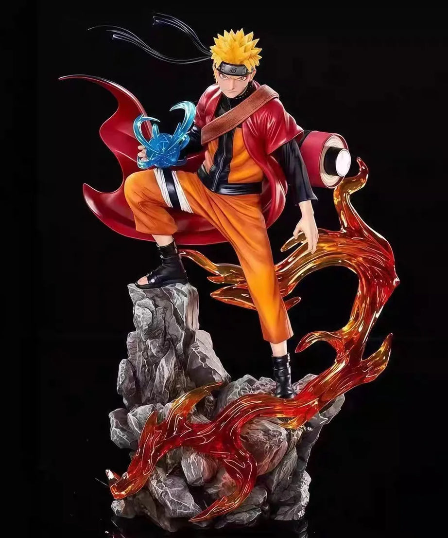 23cm Naruto Anime Figure Uzumaki Naruto Uchiha Sasuke Action Model Pvc Statue Desktop Ornament Collection Toys Gift