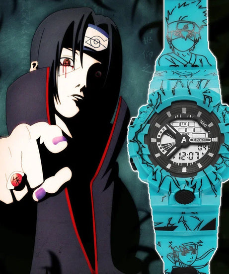 Naruto Kakashi Student Sport Watches Children's Watch Electronic WristWatch Waterproof Clock Digital Watch for Boys Girls Gift