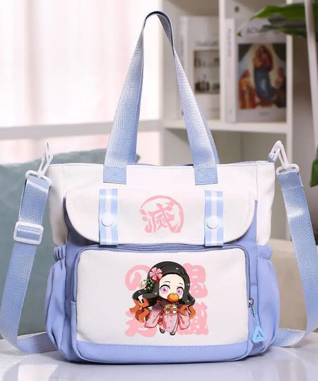 Anime Demon Slayer Kamado Tanjirou New Shoulderbag Men Women Crossbody Bags Student Fashion Large Capacity Handbag Holiday Gifts