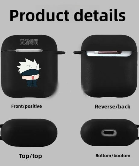 Anime Cute Gojo Satoru Earphone Case for AirPods 1 2 3 Pro Pro2 4 J-Jujutsu Kaisen Wireless Bluetooth Headset Clear Soft Cover