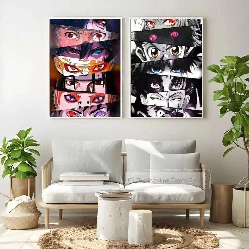 Anime Eyes Art Poster — Modern Wall Print 2
