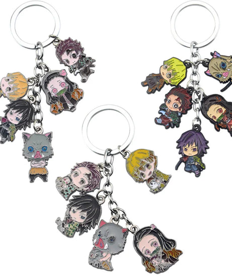 Anime Demon Slayer Keychain Kamado Tanjirou Acrylic Fashion Trend Key Ring For Earring For Women Men Gift Decoration Car Jewelry