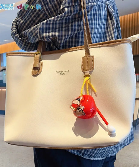 Crayon Shin-chan Keychain Anime Doll Pendant Keyrings for Men Women Phone Bag Hanging Jewelry Decoration Car Key Ring