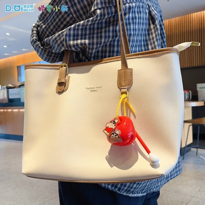 Crayon Shin-chan Keychain Anime Doll Pendant Keyrings for Men Women Phone Bag Hanging Jewelry Decoration Car Key Ring