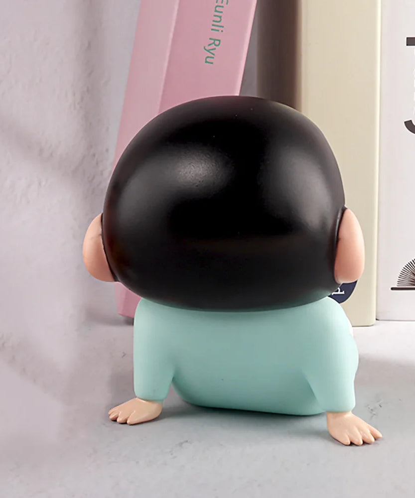 Crayon Shin-Chan Phone Holder Kawaii Anime Desktop Ornaments  Watching TV Phone Support Cute Doll Decorations toy Gifts