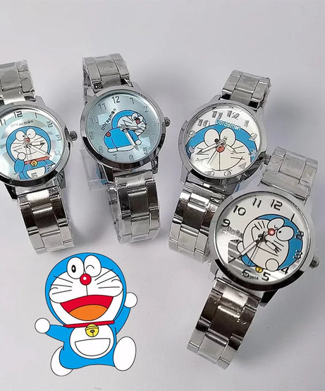 Doraemon Kids Quartz Watch – Waterproof Stainless Steel Anime Gift for Boys & Girls