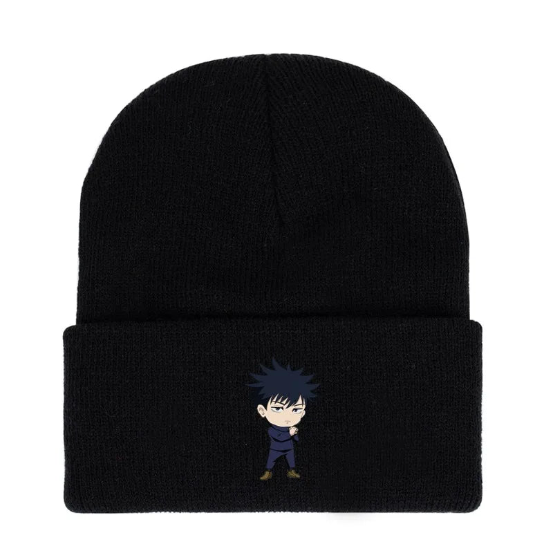 Anime Gojo Satoru Manga Kawaii Hat Autumn Winter Beanies Baggy Jujutsu Kaisen Anime Cat Men Women Knitted Hat