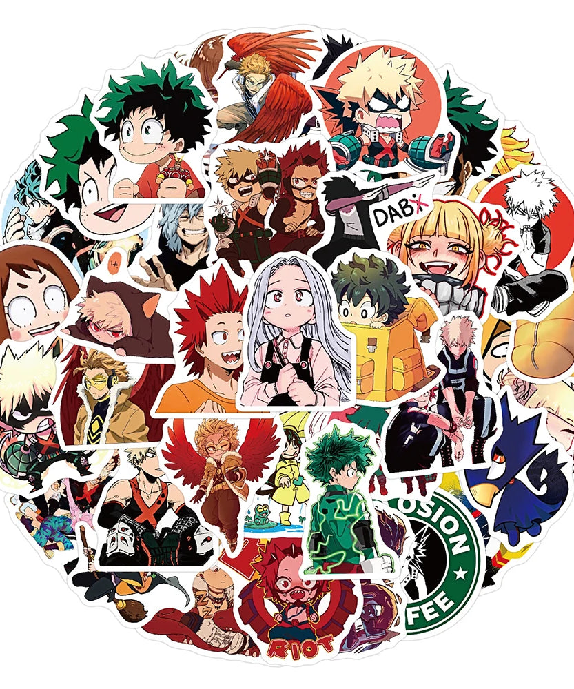 10/30/50pcs Anime My Hero Academia Stickers Deku Midoriya Izuku Decals Skateboard Laptop Motorcycle Waterproof Sticker Kids Toys