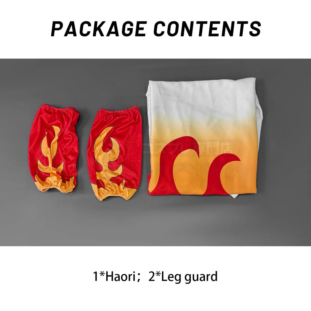 Demon Slayer Rengoku Kyojuro Cosplay Costume — Haori & Wig 4