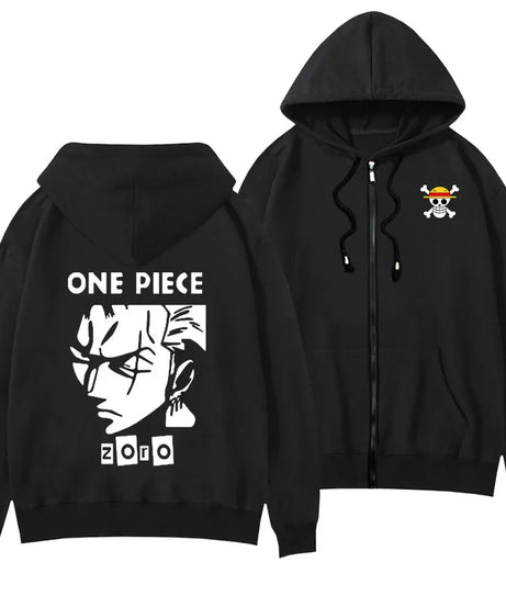 One Piece Anime Women Zip Up Hoodie Jacket Spring Autumn 2New Fashion Mens Sweatshirt Couple Promozed Clothes Coats